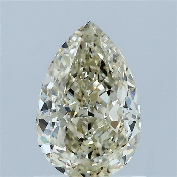 1.05 Carat Pear Lab Grown Diamond, Light Yellow Color, VVS2 Clarity