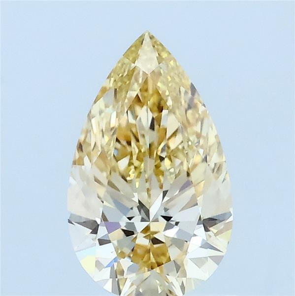 1.01 Carat Pear Lab Grown Diamond, Fancy Yellow Color, VS1 Clarity