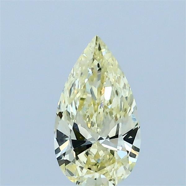 0.38 Carat Pear Lab Grown Diamond, Fancy Yellow Color, VVS2 Clarity