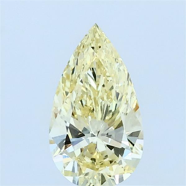 0.51 Carat Pear Lab Grown Diamond, Fancy Yellow Color, VS1 Clarity