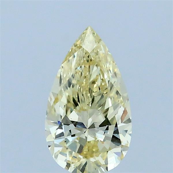 0.51 Carat Pear Lab Grown Diamond, Fancy Light Yellow Color, VS1 Clarity
