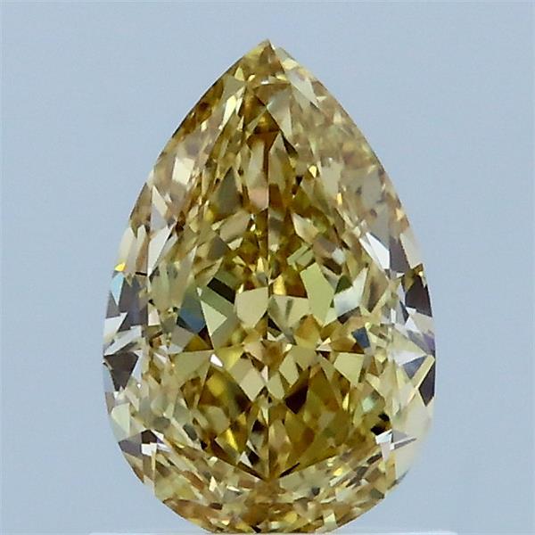 1.09 Carat Pear Lab Grown Diamond, Fancy Yellow Color, VS1 Clarity
