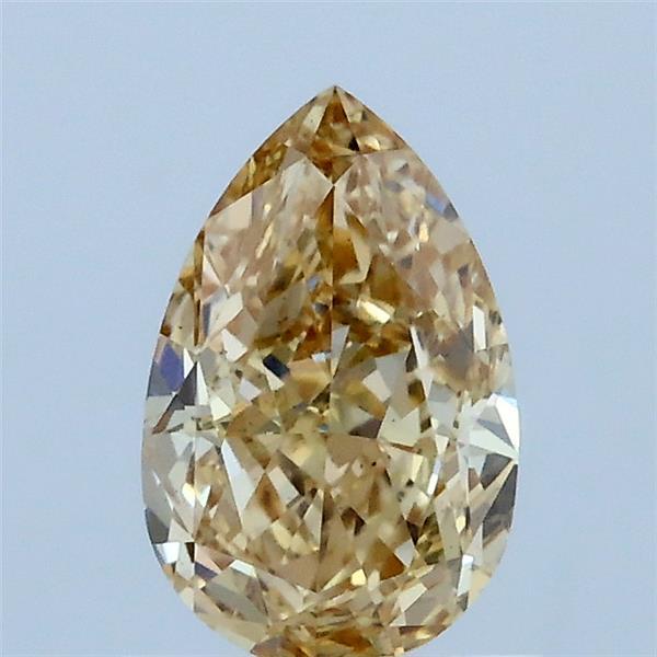 1.06 Carat Pear Lab Grown Diamond, Fancy Yellow Color, VS2 Clarity