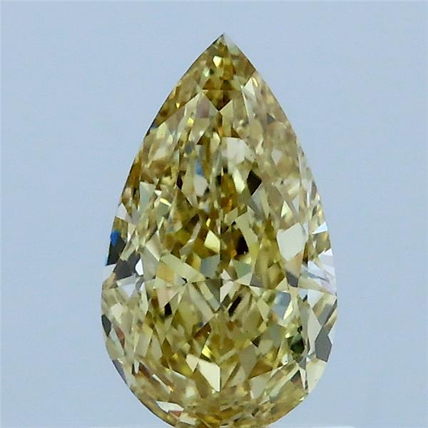 1.03 Carat Pear Lab Grown Diamond, Fancy Intense Yellow Color, VS1 Clarity