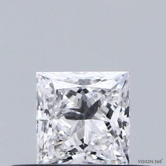 0.31 Carat Princess Lab Grown Diamond, Very Good Polish, D Color, VVS2 Clarity