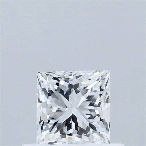 0.53 Carat Princess Lab Grown Diamond, Very Good Polish, E Color, VVS2 Clarity