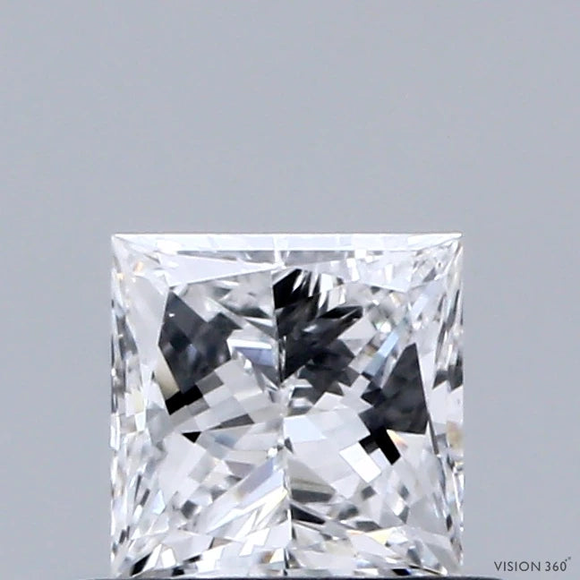 0.57 Carat Princess Lab Grown Diamond, Very Good Polish, D Color, VS1 Clarity