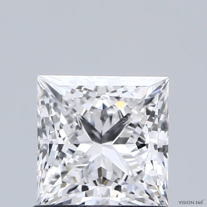 0.95 Carat Princess Lab Grown Diamond, Very Good Polish, D Color, VVS1 Clarity