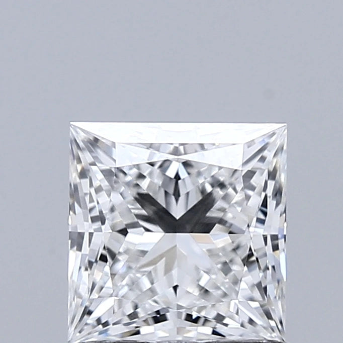 1.02 Carat Princess Lab Grown Diamond, Excellent Polish, E Color, VVS1 Clarity