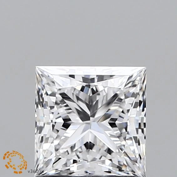 1.12 Carat Princess Lab Grown Diamond, Excellent Cut, D Color, VS1 Clarity
