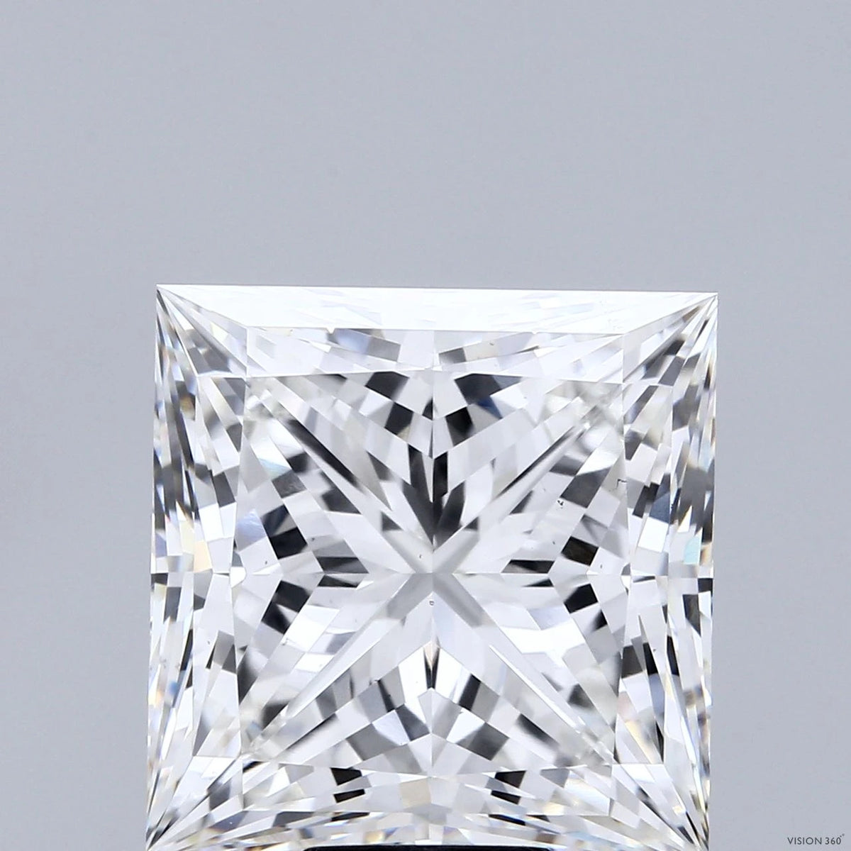 13.28 Carat Princess Lab Grown Diamond, Excellent Polish, F Color, VS2 Clarity