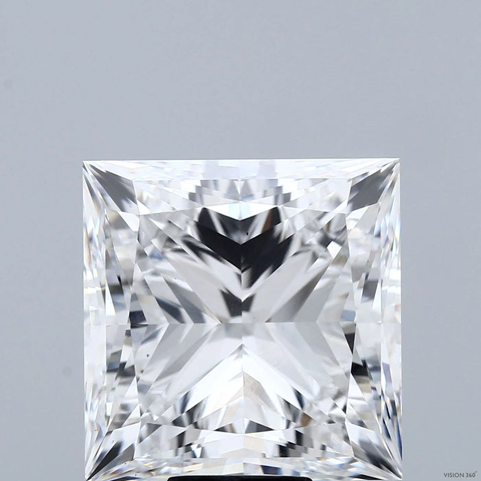 14.03 Carat Princess Lab Grown Diamond, Excellent Polish, E Color, VS2 Clarity