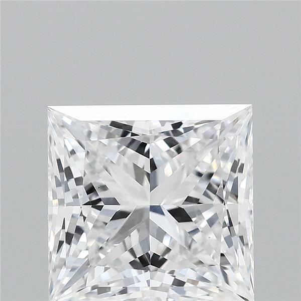 1.56 Carat Princess Lab Grown Diamond, Excellent Polish, D Color, VS1 Clarity