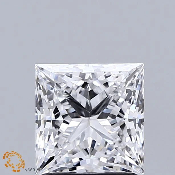 1.56 Carat Princess Lab Grown Diamond, Excellent Polish, D Color, VVS1 Clarity