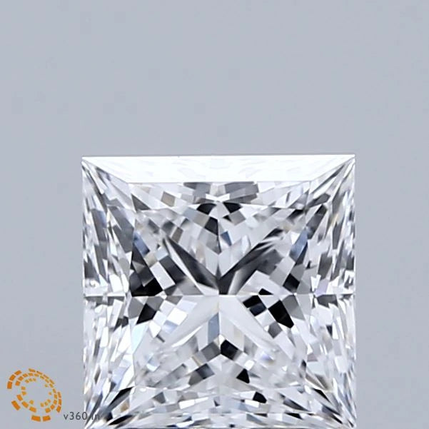1.58 Carat Princess Lab Grown Diamond, Excellent Polish, D Color, VVS2 Clarity