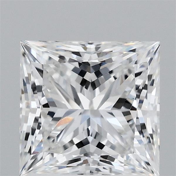 1.75 Carat Princess Lab Grown Diamond, Excellent Polish, E Color, VS1 Clarity