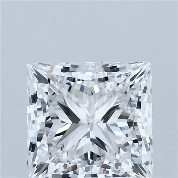 2.01 Carat Princess Lab Grown Diamond, Excellent Polish, D Color, VS1 Clarity