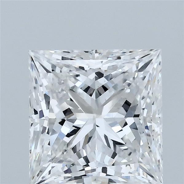 2.01 Carat Princess Lab Grown Diamond, Excellent Polish, D Color, VVS1 Clarity