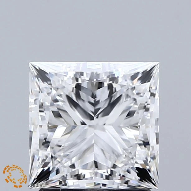 2.02 Carat Princess Lab Grown Diamond, Excellent Polish, D Color, VVS2 Clarity