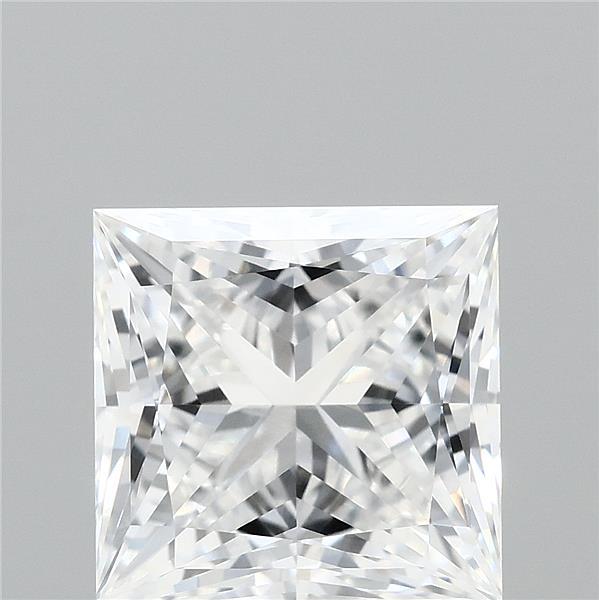 2.02 Carat Princess Lab Grown Diamond, Excellent Polish, E Color, VVS1 Clarity