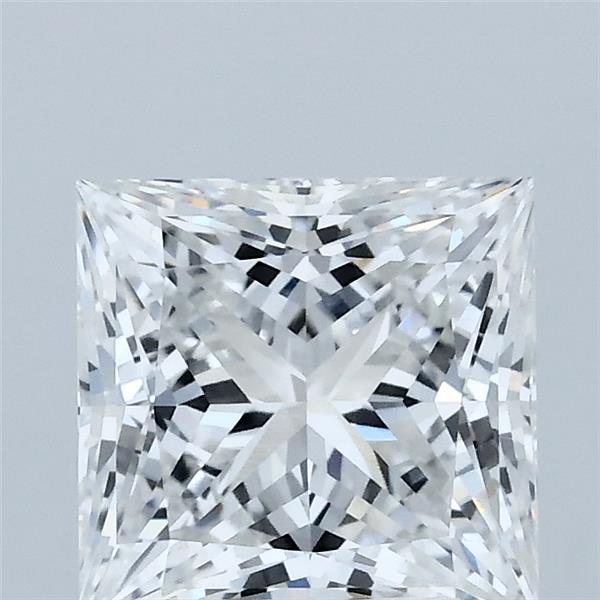 2.03 Carat Princess Lab Grown Diamond, Excellent Polish, E Color, VVS2 Clarity