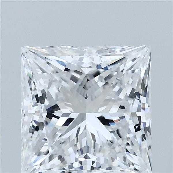 2.05 Carat Princess Lab Grown Diamond, Excellent Polish, D Color, VVS2 Clarity