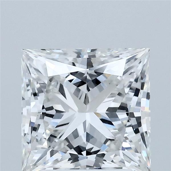 2.06 Carat Princess Lab Grown Diamond, Excellent Polish, F Color, VS1 Clarity