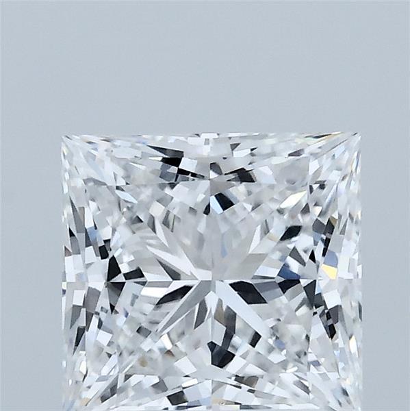 2.07 Carat Princess Lab Grown Diamond, Excellent Polish, D Color, VVS2 Clarity