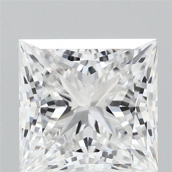 2.08 Carat Princess Lab Grown Diamond, Excellent Polish, F Color, VVS2 Clarity