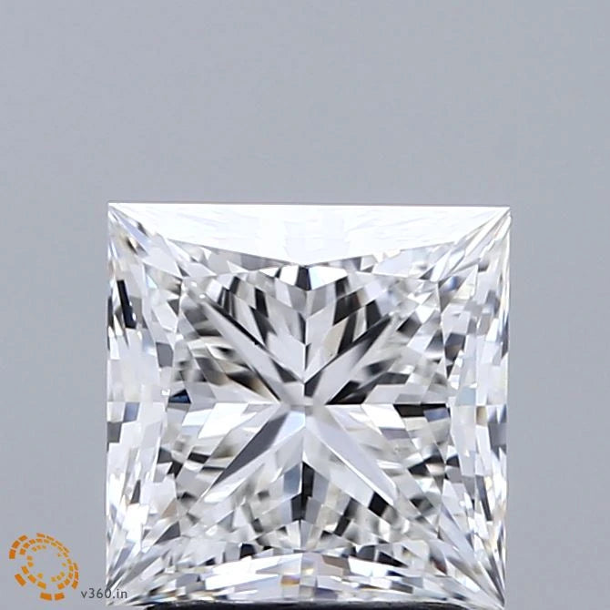2.20 Carat Princess Lab Grown Diamond, Excellent Polish, F Color, VS1 Clarity
