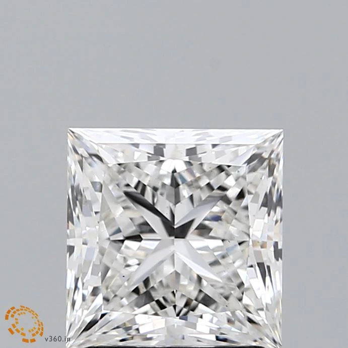 2.28 Carat Princess Lab Grown Diamond, Excellent Polish, F Color, VS1 Clarity