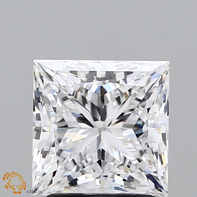 2.29 Carat Princess Lab Grown Diamond, Excellent Polish, D Color, VS1 Clarity