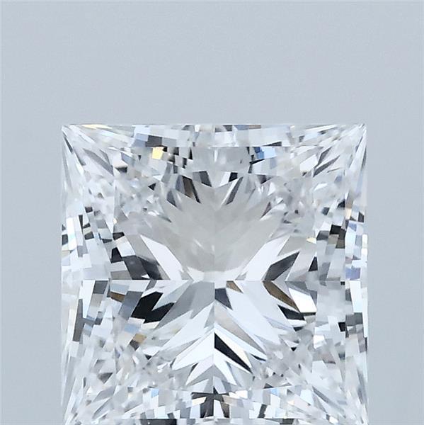 2.53 Carat Princess Lab Grown Diamond, Excellent Polish, D Color, VVS2 Clarity