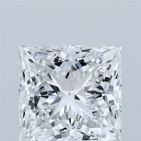 2.58 Carat Princess Lab Grown Diamond, Excellent Polish, E Color, VVS2 Clarity