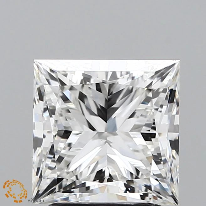 2.59 Carat Princess Lab Grown Diamond, Excellent Polish, E Color, VS1 Clarity