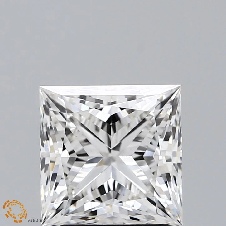 2.64 Carat Princess Lab Grown Diamond, Excellent Polish, F Color, VS1 Clarity