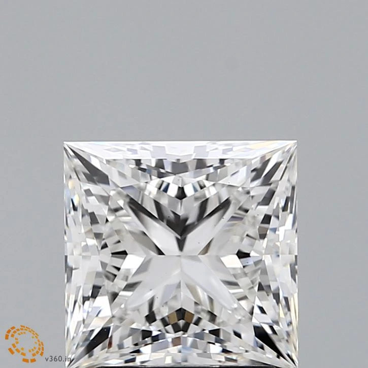 2.65 Carat Princess Lab Grown Diamond, Excellent Polish, F Color, VS1 Clarity
