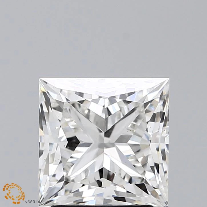 2.69 Carat Princess Lab Grown Diamond, Excellent Polish, G Color, VS1 Clarity