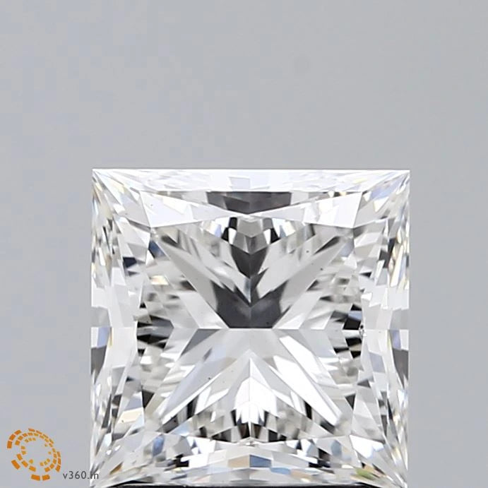 2.72 Carat Princess Lab Grown Diamond, Excellent Polish, F Color, VS1 Clarity