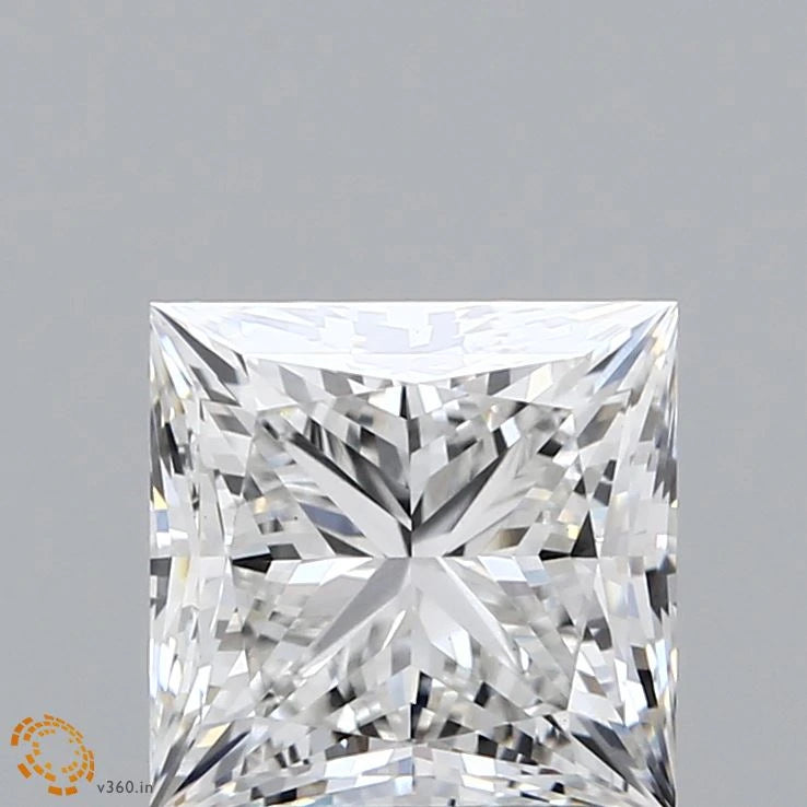 2.92 Carat Princess Lab Grown Diamond, Excellent Polish, F Color, VVS2 Clarity