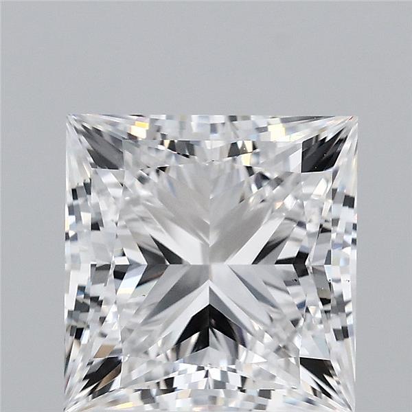 3.02 Carat Princess Lab Grown Diamond, Excellent Polish, D Color, VS1 Clarity