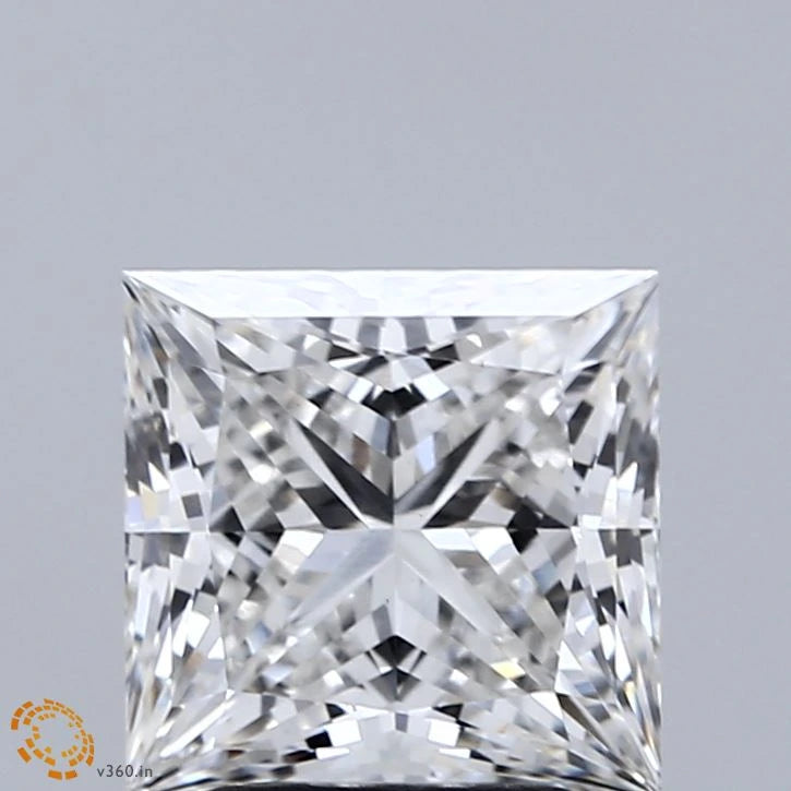3.02 Carat Princess Lab Grown Diamond, Excellent Polish, F Color, VS1 Clarity