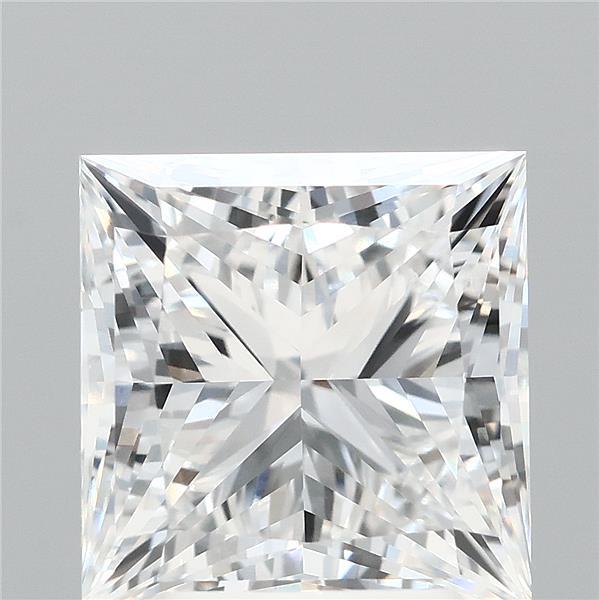 3.03 Carat Princess Lab Grown Diamond, Excellent Polish, E Color, VVS1 Clarity