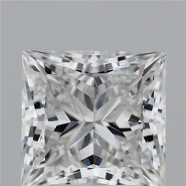 3.06 Carat Princess Lab Grown Diamond, Excellent Polish, F Color, VS1 Clarity