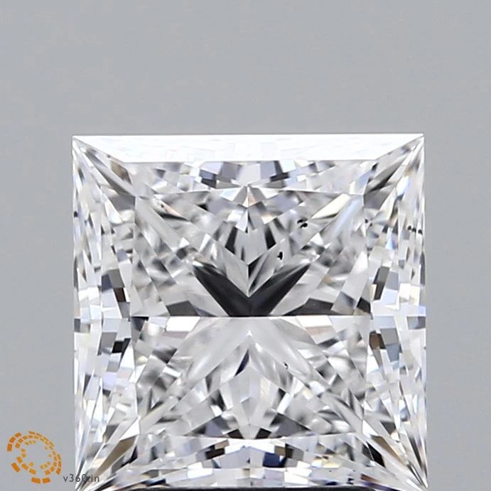 3.14 Carat Princess Lab Grown Diamond, Excellent Polish, E Color, VS2 Clarity