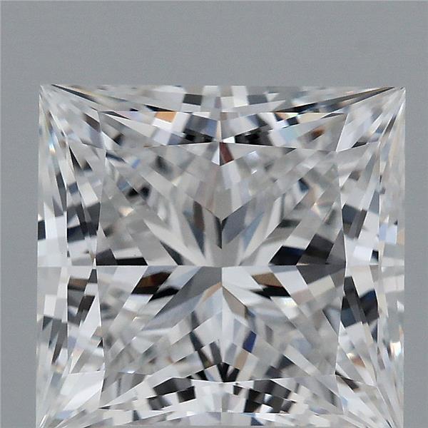 3.17 Carat Princess Lab Grown Diamond, Excellent Polish, D Color, VVS2 Clarity