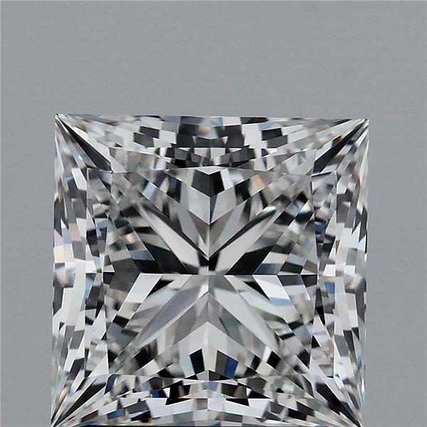 3.17 Carat Princess Lab Grown Diamond, Excellent Polish, E Color, VVS1 Clarity