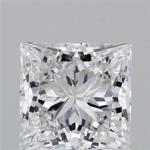 3.31 Carat Princess Lab Grown Diamond, Excellent Polish, E Color, VS2 Clarity