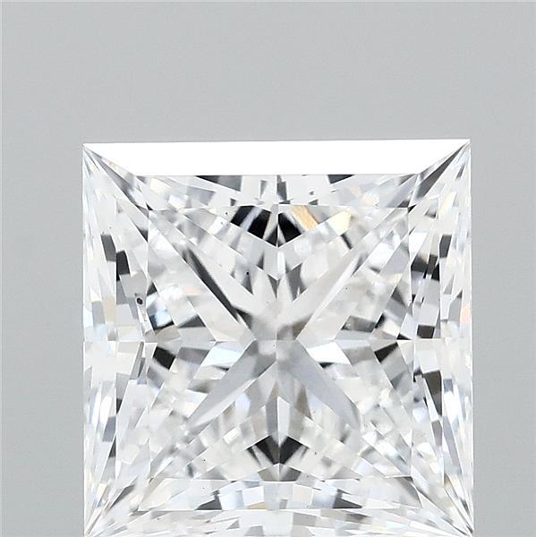 4.02 Carat Princess Lab Grown Diamond, Excellent Polish, D Color, VS1 Clarity