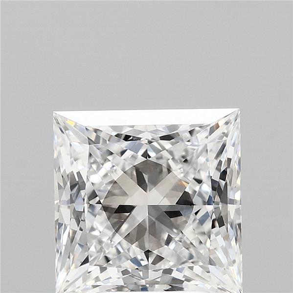 4.02 Carat Princess Lab Grown Diamond, Excellent Polish, F Color, SI1 Clarity